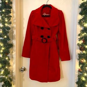 Christmas RED Coat by GUESS - perfect condition, never worn